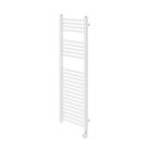 Flomasta 1200mm x 400mm 853BTU White Flat Electric Towel Radiator