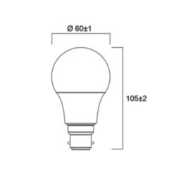 Sylvania Toledo B22 GLS LED Light Bulb Frosted 470lm 4W
