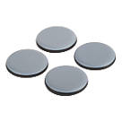 Fix-O-Moll Grey Round Self-Adhesive Easy Gliders 40mm x 40mm 4 Pack