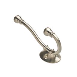 Decohooks Two Prong Ball End Hook Satin Nickel 130mm