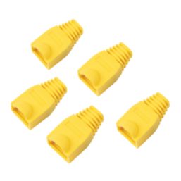 Labgear RJ45 PVC Boots 8mm Yellow 5 Pack
