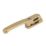Fab & Fix Craftsman Left or Right-Handed Locking Window Handle Polished Gold