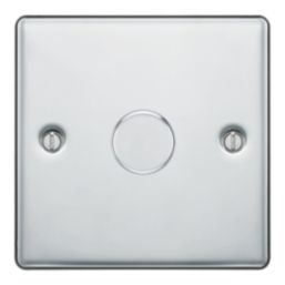 LAP  1-Gang 2-Way LED Dimmer Switch  Polished Chrome with Colour-Matched Inserts