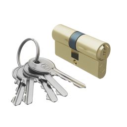 Smith & Locke  6-Pin Double Cylinder Lock 30-30 (60mm) Polished Brass