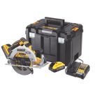 DEWALT DCS573H2T-GB 190mm 18V 2 x 5.0Ah Li-Ion PowerStack Brushless Cordless Circular Saw