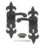 Carlisle Brass Fleur de Lys LoB Lock Door Handles Pair Black