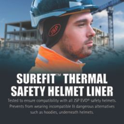 JSP SureFit Unisex Thermal Safety Helmet Liner - M/L Hi-Vis Orange