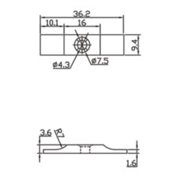 Essentials Turn Button Catches Chrome 38mm x 9mm 10 Pack
