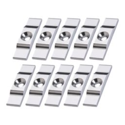 Essentials Turn Button Catches Chrome 38mm x 9mm 10 Pack