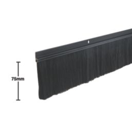 Stormguard Industrial Door Brush Seals Black 1.25m 2 Pack