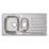 1.5 Bowl Stainless Steel Kitchen Sink & Drainer  1000mm x 500mm