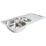 1.5 Bowl Stainless Steel Kitchen Sink & Drainer  1000mm x 500mm