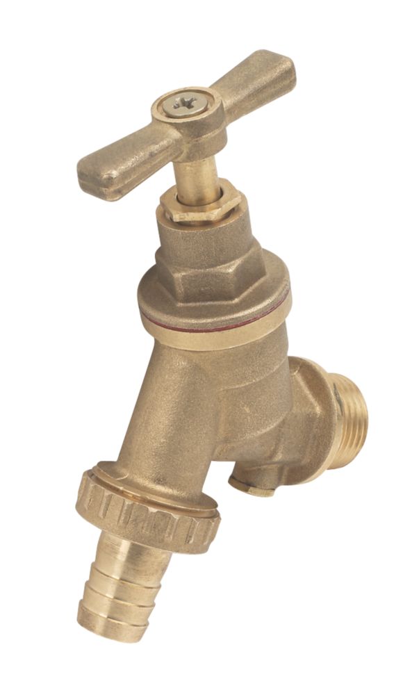 Essentials Outside Tap with Double Check Valve 15mm x 1/2" Screwfix