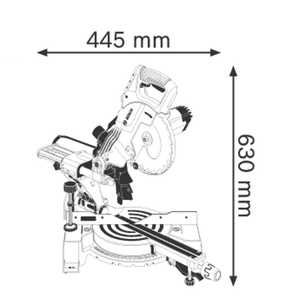 Bosch GCM800SJ2 216mm Electric Single Bevel Sliding Compound Mitre