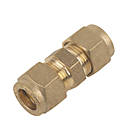 Flomasta  Brass Compression Equal Coupler 10mm