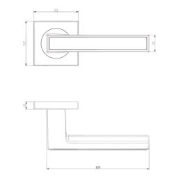 Cooke & Lewis Preder Lever on Rose Door Handles Pair Satin Nickel