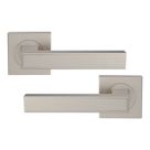 Cooke & Lewis Preder Lever on Rose Door Handles Pair Satin Nickel