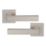 Cooke & Lewis Preder Lever on Rose Door Handles Pair Satin Nickel