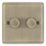 LAP  2-Gang 2-Way LED Dimmer Switch  Antique Brass with Colour-Matched Inserts