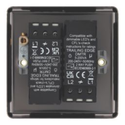 LAP  2-Gang 2-Way LED Dimmer Switch  Antique Brass with Colour-Matched Inserts