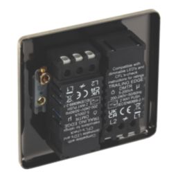 LAP  2-Gang 2-Way LED Dimmer Switch  Antique Brass with Colour-Matched Inserts