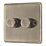 LAP  2-Gang 2-Way LED Dimmer Switch  Antique Brass with Colour-Matched Inserts