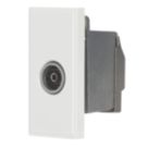 Contactum Media Modular Female Coaxial TV Socket White