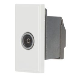 Contactum Media Modular Female Coaxial TV Socket White