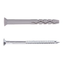 Easyfix  Nylon & Steel Countersunk Head Hammer Fixings 8mm x 100mm 10 Pack