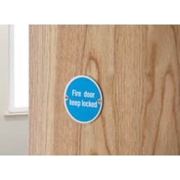 Essentials  Fire Door Keep Locked Sign 76mm