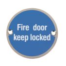 Essentials  Fire Door Keep Locked Sign 76mm