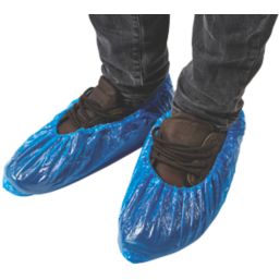 Disposable Overshoes Blue One Size Fits All 100 Pack