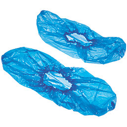 Disposable Overshoes Blue One Size Fits All 100 Pack