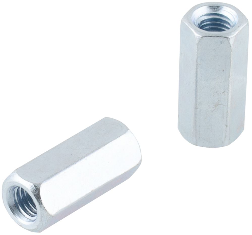 Easyfix Carbon Steel Threaded Rod Connecting Nuts M8 10 Pack Screwfix