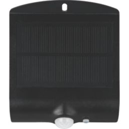 Luceco  Outdoor LED Solar-Powered Wall Light With PIR Sensor Black 220lm