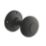 Designer Levers Beehive Door Knob Pair Matt Black 60mm