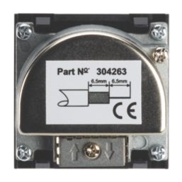 Contactum Media Modular Coaxial TV / FM & Satellite Socket Black