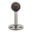 Essentials Round Rail End Brackets Polished Stainless Steel 19mm 2 Pack