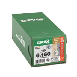 Spax  TX Flat Self Drilling Wood Screws 6mm x 160mm 100 Pack