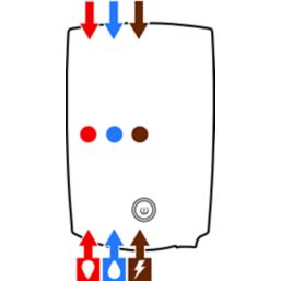 Mira Event XS Rear-Fed White  Power Shower