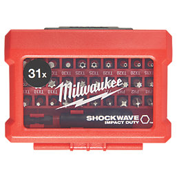 Milwaukee Shockwave Impact Duty 1/4" Straight Shank Mixed Screwdriver Bit Set 31 Pieces
