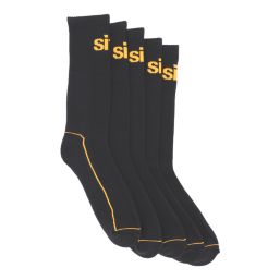 Site Willstrop Work Socks Black 7-11 5 Pairs