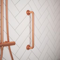 Rothley  Straight Household Grab Rail Polished Copper 457mm