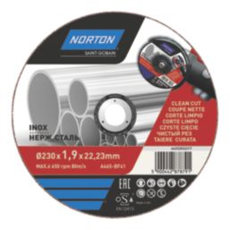 Norton  Stainless Steel Cutting Disc 230mm (9") x 22.2mm
