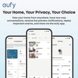 Eufy C220 Mains-Powered White Wired 2K Indoor Round Security Camera