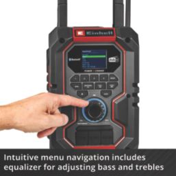 Einhell TE-CR 18 Li DAB+/FM/BT-Solo 230V or 18V Li-Ion Power X-Change DAB / FM Cordless Site Radio - Bare