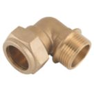 Midbrass  Brass Compression Adapting 90° Male Iron Elbow 1" x 1"