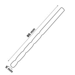 Erbauer  Straight Shank Metal Drill Bit 5mm x 86mm