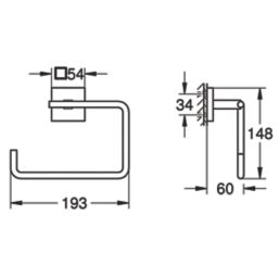 Grohe Start Cube Towel Ring Chrome