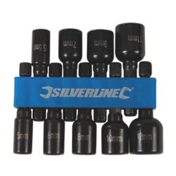 Silverline 855189 Hex Shank Magnetic Nut Driver Set 5mm-12mm 9 Pieces